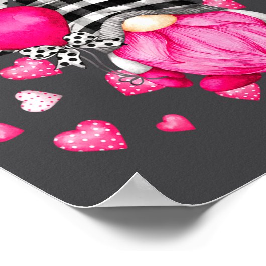 Cute Love Heart Pattern For Her Nk Valentines Gnom Poster (Hoek)