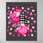 Cute Love Heart Pattern For Her Nk Valentines Gnom Poster (Voorkant)