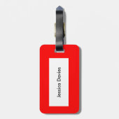 Cute Love Heart Penguin Custom Bagagelabel (Achterkant verticaal)