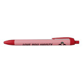 Cute Love Heart Penguin Custom Pen (Bovenkant)