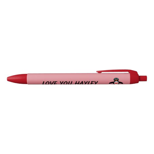 Cute Love Heart Penguin Custom Pen (Bovenkant)
