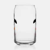 Cute Love Heart Penguin Custom Wedding Blikvorm Glas (Links)