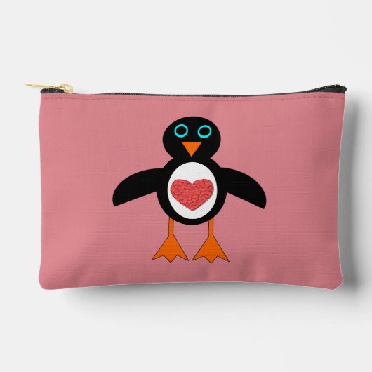 Cute Love Heart Penguin Etui (Voorkant)