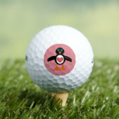 Cute Love Heart Penguin Golf Ball Golfballen (Insitu Shirt)