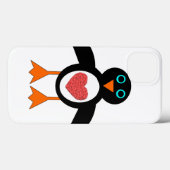 Cute Love Heart Penguin iPad Case (Achterkant (horizontaal))
