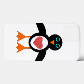 Cute Love Heart Penguin iPad Mini Case (Achterkant (horizontaal))