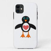Cute Love Heart Penguin iPhone Case (Achterkant)