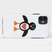 Cute Love Heart Penguin iPhone Case (Achterkant (horizontaal))