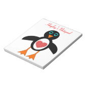 Cute Love Heart Penguin notebook Notitieblok (Linkerzijde)