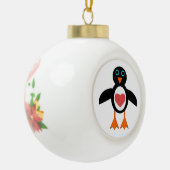 Cute Love Heart Penguin Ornament (Links)