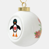 Cute Love Heart Penguin Ornament (Rechts)