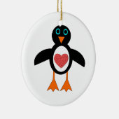 Cute Love Heart Penguin Ornament (Rechts)