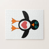 Cute Love Heart Penguin Puzzle Legpuzzel (Horizontaal)