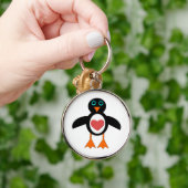 Cute Love Heart Penguin Sleutelhanger (Hand)