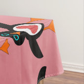 Cute Love Heart Penguin Tablecloth Tafelkleed (Voorbeeld)