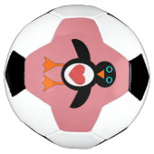 Cute Love Heart Penguin Voetbal (Gedraaid)