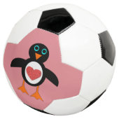 Cute Love Heart Penguin Voetbal (Drie kwart)
