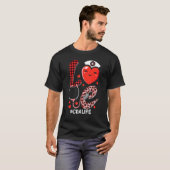 Cute Love Heart Stethoscope CNA Nurse Life Valenti T-shirt (Voorkant volledig)