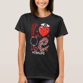 Cute Love Heart Stethoscope CNA Nurse Life Valenti T-shirt (Voorkant)