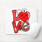 Cute Love Heart Stethoscope Phlebotomist Life Vale Muismat (Met muis)