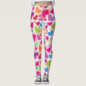 Cute Love Hearts Leggings (Voorkant)