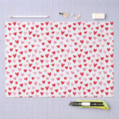 Cute Love Hearts Pink & Red Valentijn Tissuepapier (Craft)