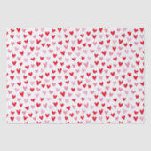 Cute Love Hearts Pink & Red Valentijn Tissuepapier (Voorkant)