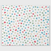 Cute Love Hearts Valentijnsdag Cadeaupapier (Vlak)