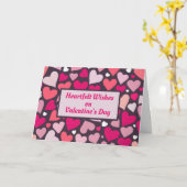 Cute Love Hearts Valentijnsdag Design Kaart (Gele Bloem)