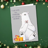 Cute Love Him Forever Polar Beer Kerstmis Feestdagen Kaart