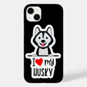 Cute Love Husky Hoesje-Mate iPhone Case (Achterkant)
