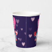 Cute Love is in Air Gnome Paper Cups Papieren Bekers (Rechts)