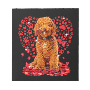 Cute Love Labradoodle Valentijn Pet Hondenliefhebb Notitieblok