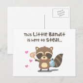 Cute Love Little Mask Bandit Raccoon Briefkaart (Voorkant / Achterkant)