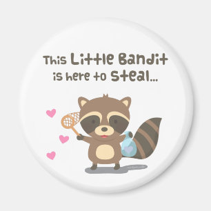 Cute Love Little Mask Bandit Raccoon Magnet