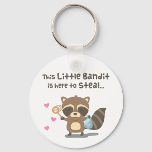 Cute Love Little Mask Bandit Raccoon Sleutelhanger
