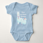 Cute love llama momma add message body suit suit s romper (Voorkant)