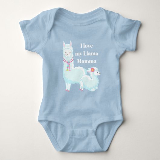 Cute love llama momma add message body suit suit s romper (Voorkant)