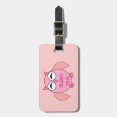 Cute Love Message Owl Custom Bagagelabel (Voorkant verticaal)