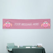 Cute Love Message Owl Custom Banner (Beurs)