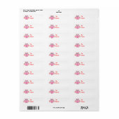 Cute Love Message Owl Custom Cadeau Labels (Full Sheet)