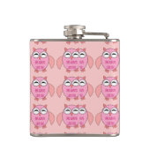 Cute Love Message Owl Flask Heupfles (Achterkant)