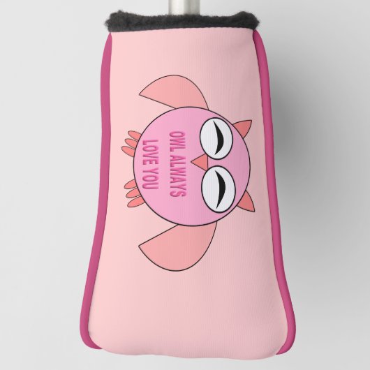 Cute Love Message Owl Golf Putter Hoesje Golfheadcover (Draai 90)