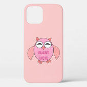 Cute Love Message Owl iPhone Case (Achterkant)