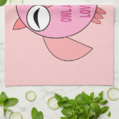 Cute Love Message Owl Kitchen Towel Theedoek (Gevouwen)