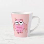 Cute Love Message Owl Latte Mok (Rechts)