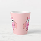 Cute Love Message Owl Latte Mok (Voorkant)