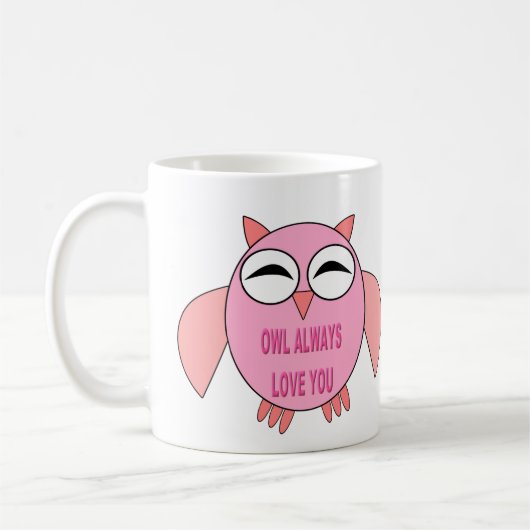 Cute Love Message Owl Mok (Links)
