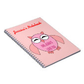 Cute Love Message Owl Notitieboek (Rechterzijde)