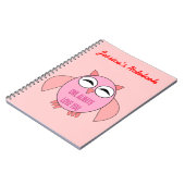 Cute Love Message Owl Notitieboek (Linkerzijde)